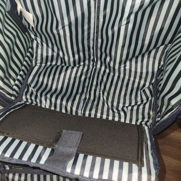 London Fog Calypso Carry On Luggage Travel Bag Suitcase Navy Blue - Picture 13 of 16